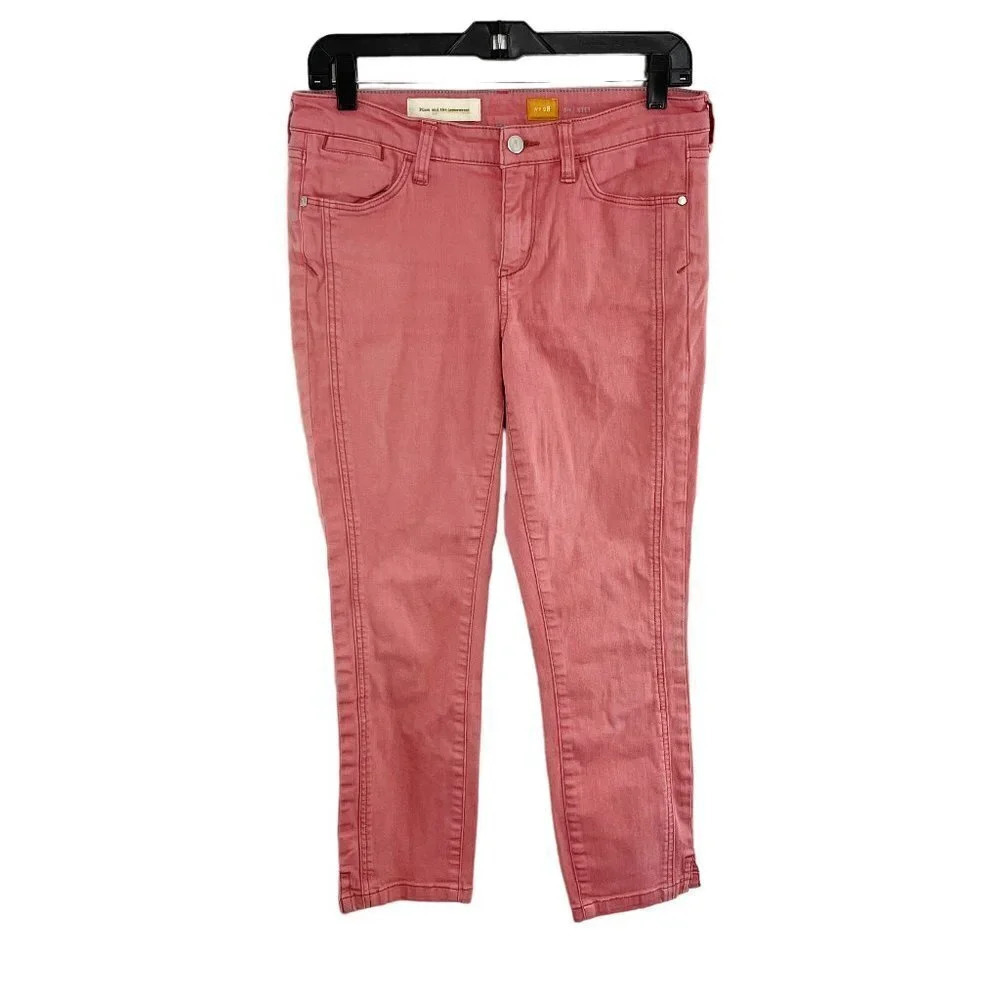 Pilcro - Anthropologie Salmon Stet Cropped Capri Jeans Women's Waist Size 28